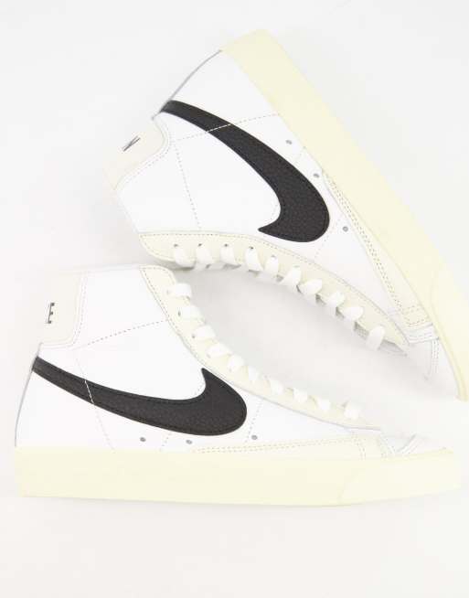 Nike Blazer Mid 77 Trainers In Off White And Black Asos