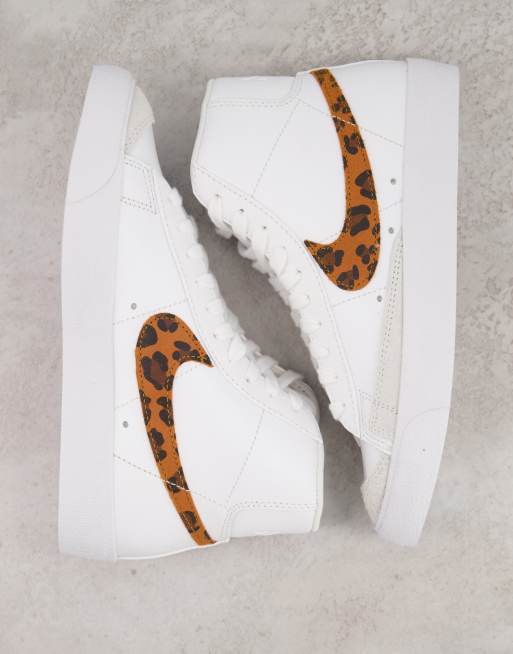 nike women's blazer mid' 77 leopard white