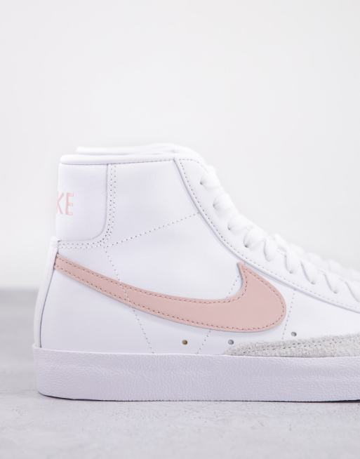 Nike blazer trainers 2025 in white and pink