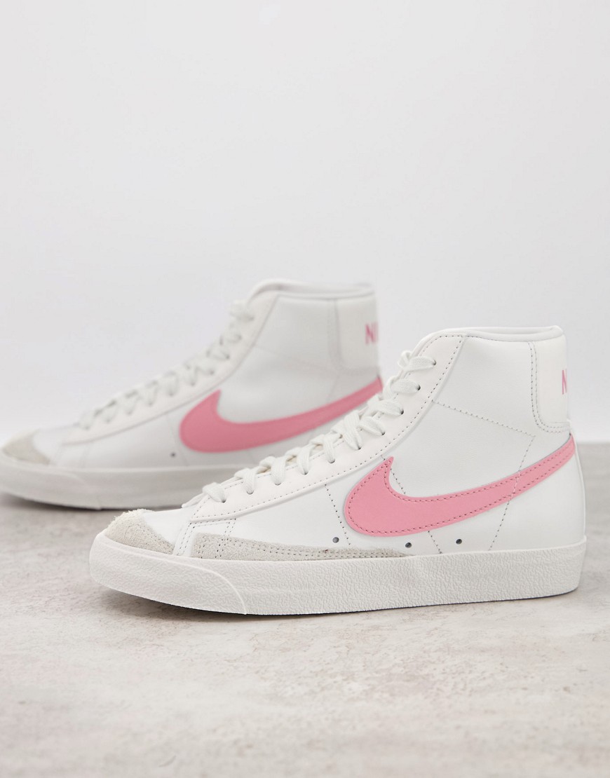 Nike Blazer Mid '77 trainers in white and pink