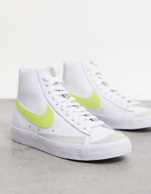 nike blazer 77 trainers in white and yellow