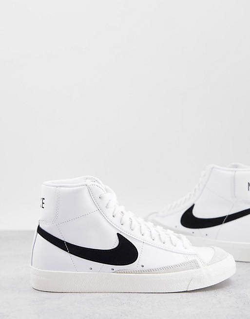 Nike blazer mid '77 trainers in white/black