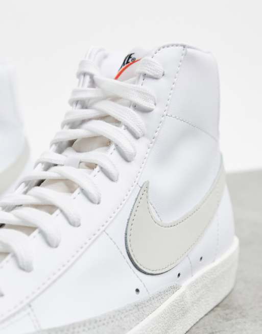 Nike Blazer Mid '77 trainers in white/light bone