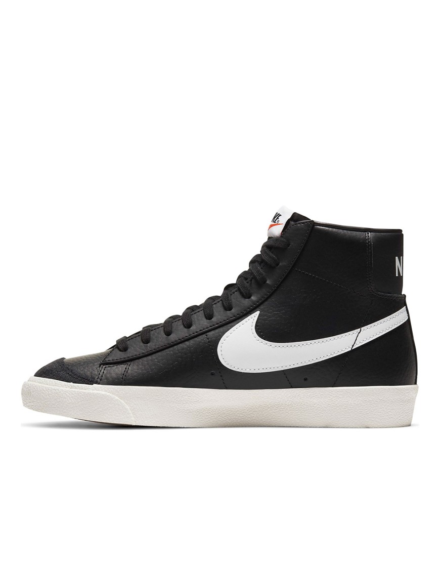 Shop Nike Blazer Mid '77 Vintage Sneakers In Black And White