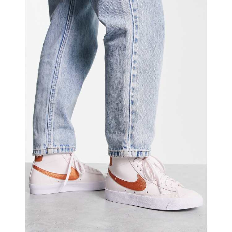 Blazer Mid '77 Vintage sneakers in light pink and orange | ASOS