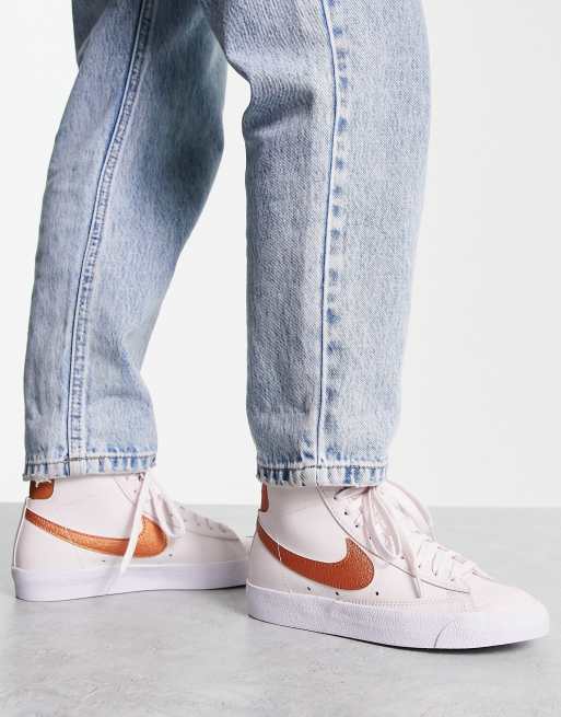 Nike Blazer Mid 77 Vintage sneakers in light pink and orange ASOS