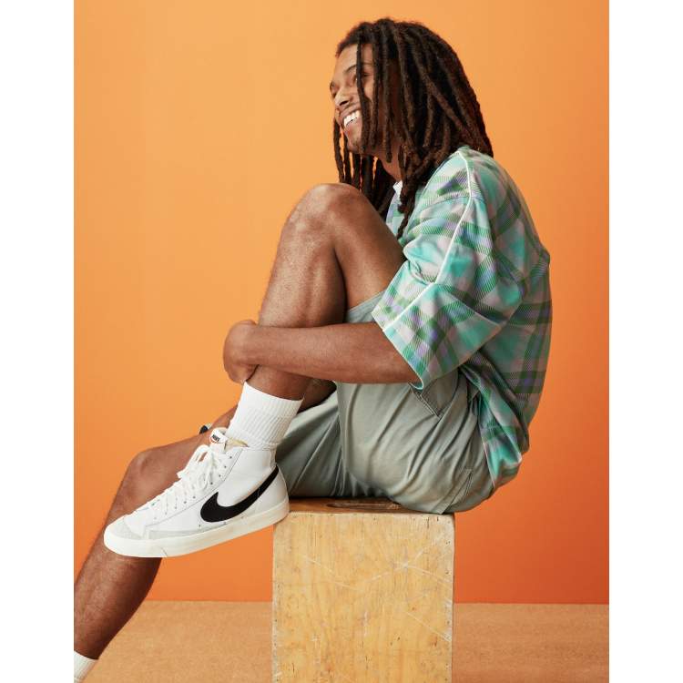 Nike Blazer Mid 77 Vintage sneakers in white and black ASOS