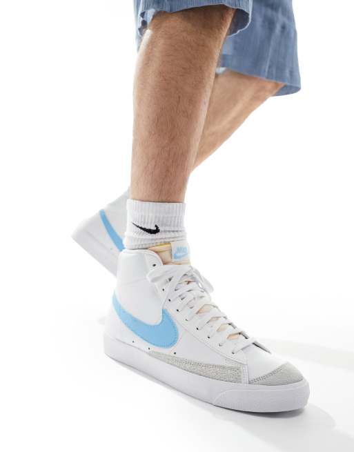 Blue and white blazers top