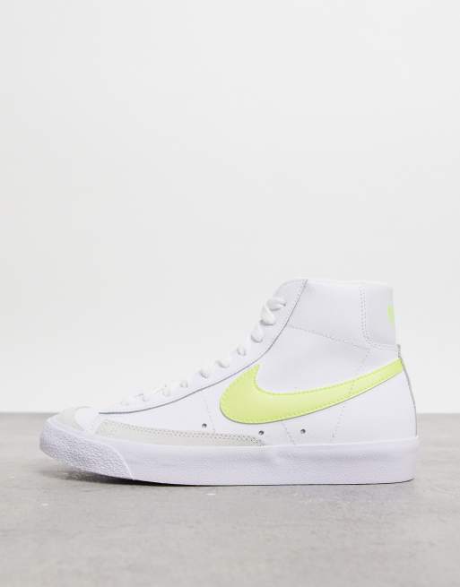 Nike – Blazer Mid '77 – Vita och gula sneakers, 4 av 4