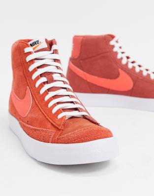 orange suede sneakers