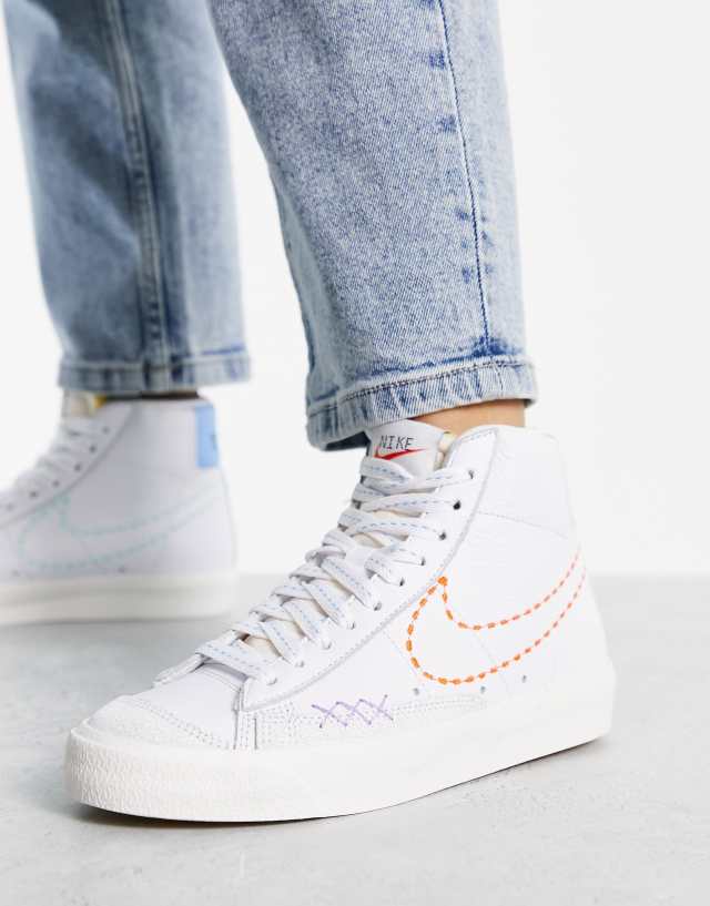 Nike Blazer Mid sneakers in white and multi