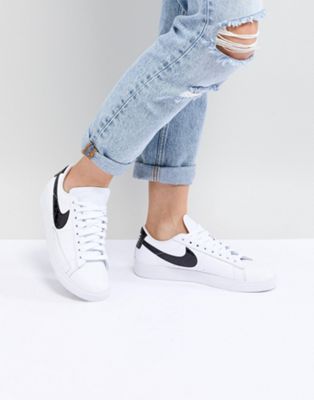Nike Blazer Trainers In White And Black 