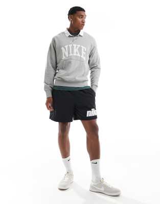 Nike Block 2.0 Logo Woven Shorts In Black