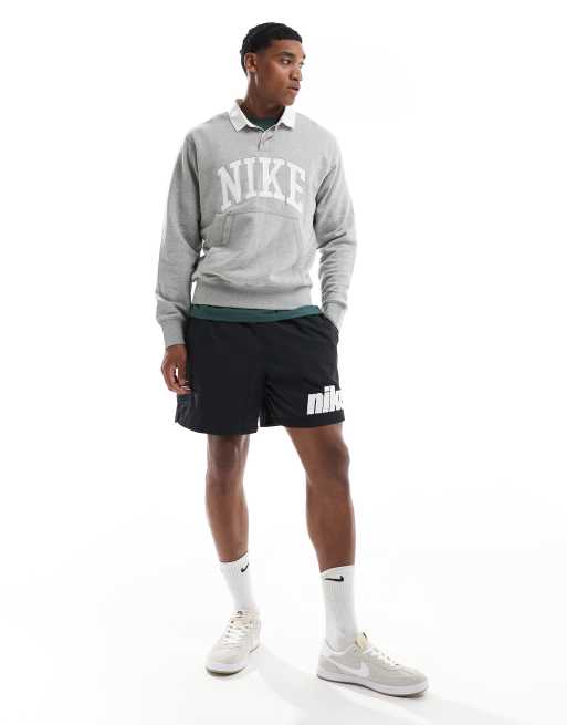 Nike Block 2.0 logo woven shorts in black ASOS