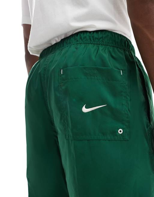 Nike Block 2.0 logo woven shorts in dark green | ASOS