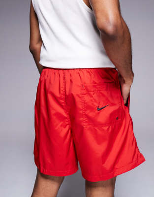 Nike Block 2.0 Logo Woven Shorts In Red