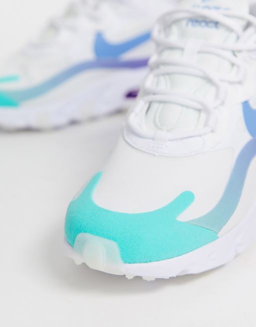 Nike Blue And Purple Air Max 270 React Sneakers Asos