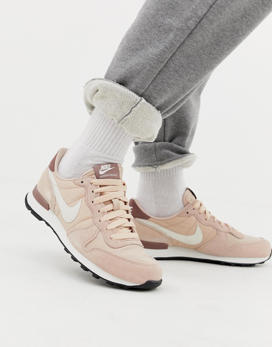 Nike - Blush Internationalist - Sneakers scamosciate-Rosa