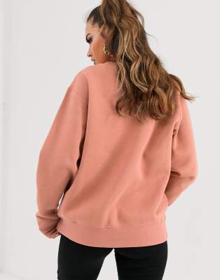 nike blush mini swoosh oversized sweatshirt