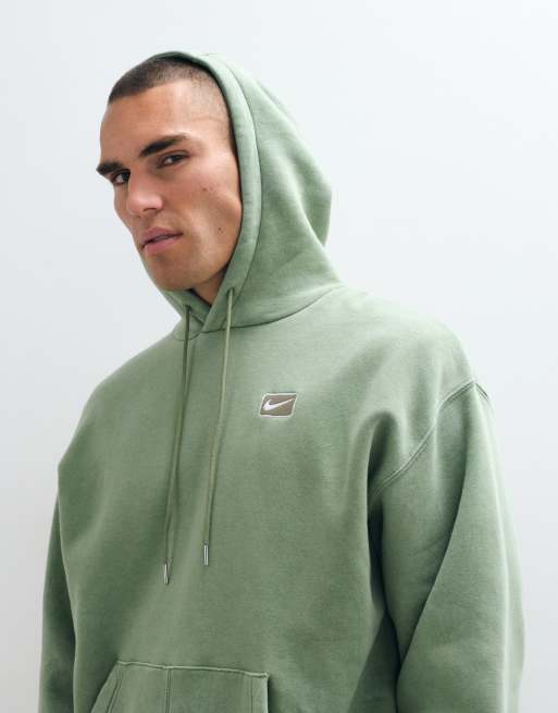 Nike bluza z kapturem z nadrukiem graficznym z tyłu w spranym khaki, 2 z 5