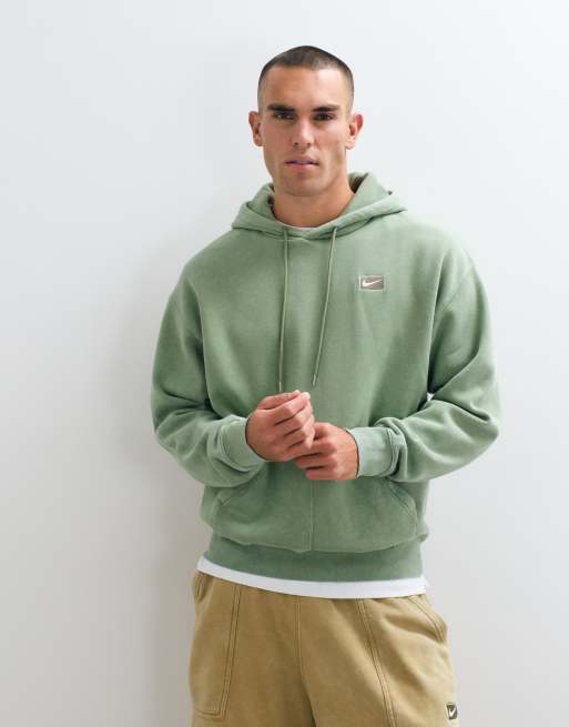 Nike bluza z kapturem z nadrukiem graficznym z tyłu w spranym khaki, 4 z 5