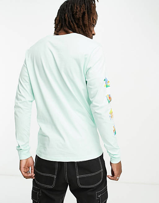Gedeeltelijk compenseren schaak Nike bold color chest graphic long sleeve T-shirt in mint | ASOS