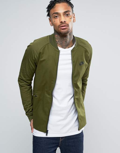 Olive green nike deals bomber jacket