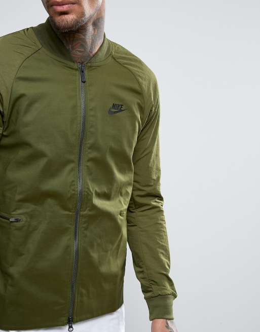 Nike bomber best sale jacket green