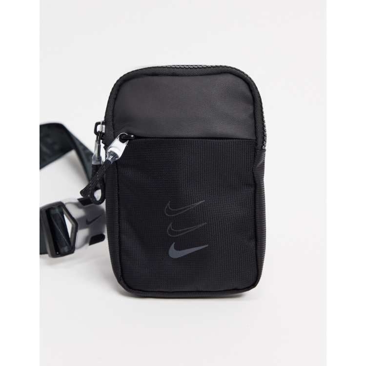 Nike Borsello a tracolla con cinturini con logo colore nero ASOS