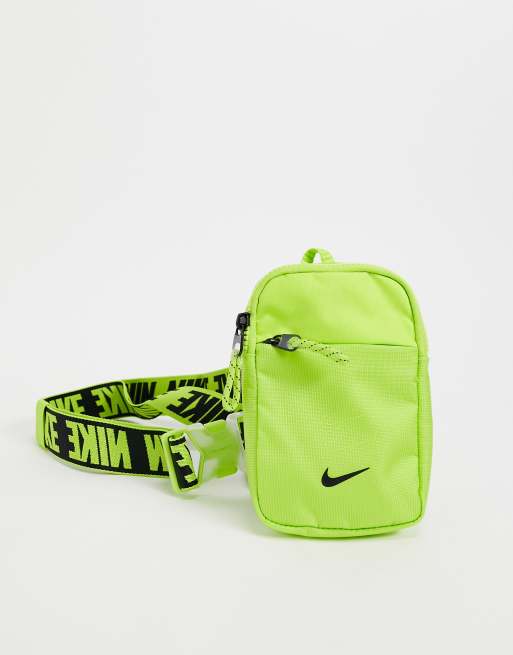 Nike Borsello a tracolla con cinturini con logo giallo fluo