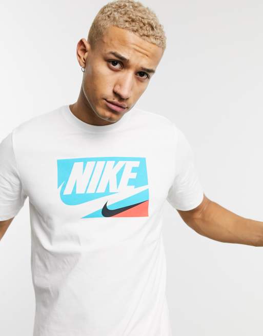 versus Dragende cirkel coupon Nike box logo t-shirt in white | ASOS