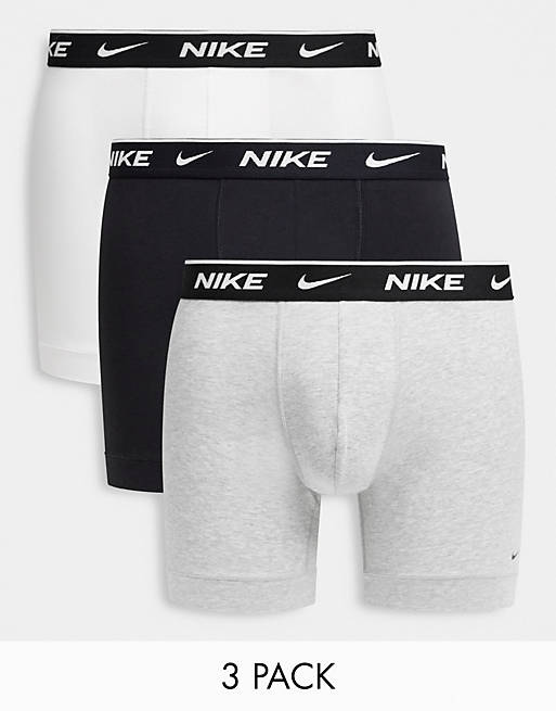 Nike boxer brief 3 pack in grey 