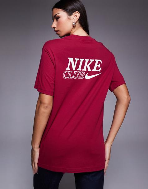Nike oversized t-shirt with back graphic in red 
