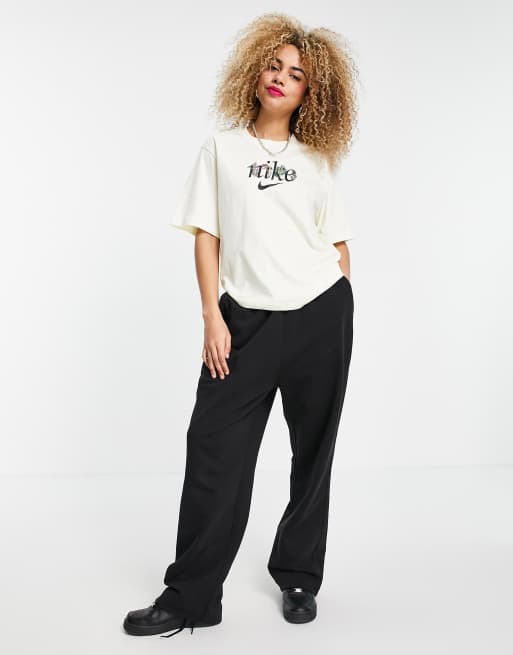 Nike boxy t shirt in off white