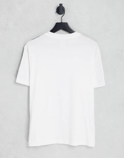 Nike – Boyfriend-T-Shirt in Weiß und Schwarz mit Swoosh-Bandlogo, 2 von 4
