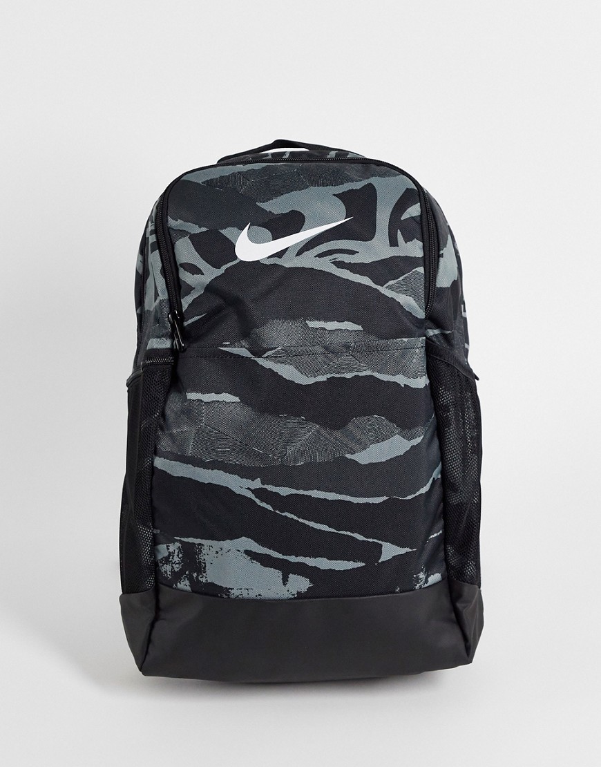 Nike Brasilia backpack in camo-Black