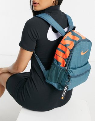 Nike Brasilia JDI mini backpack in teal 