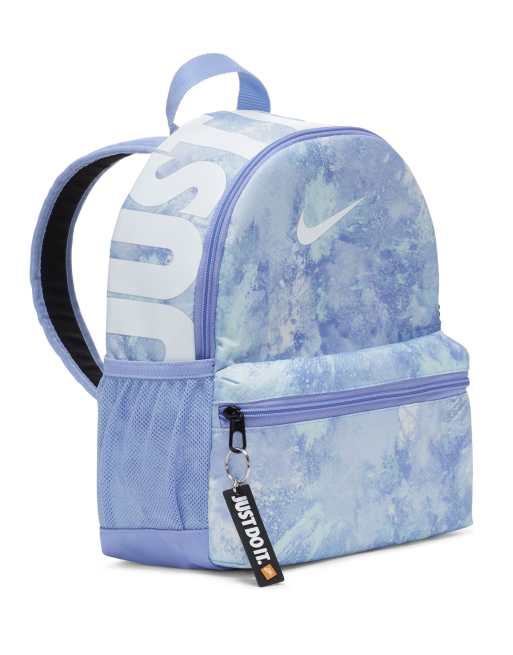 Nike Brasilia JDI tie dye print mini backpack in pale purple