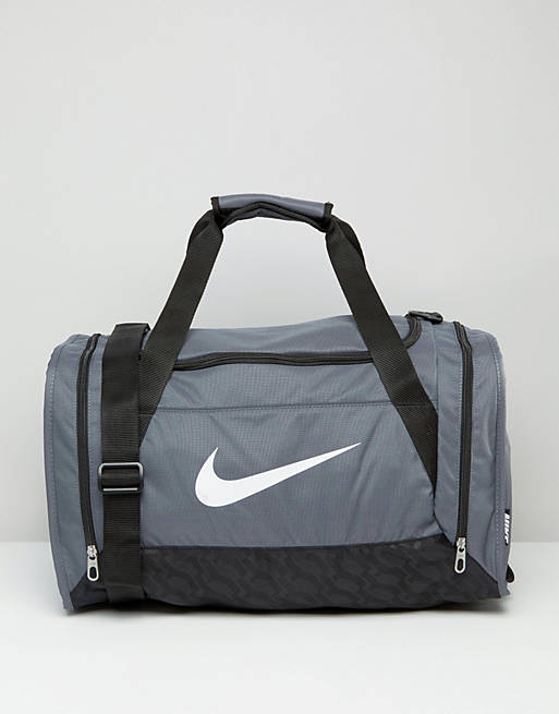 Nike Brasilia Small Duffle Bag In Grey BA4831-074