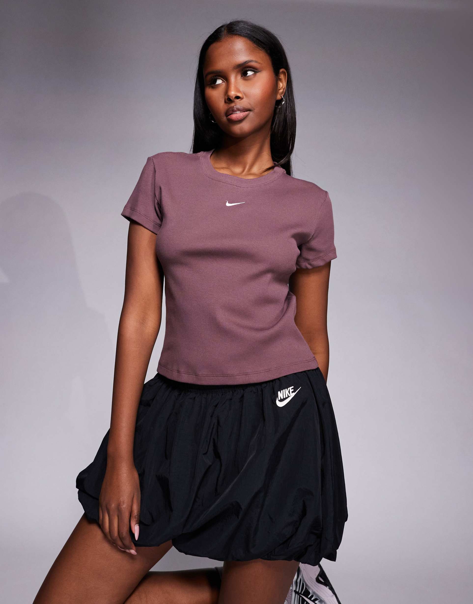 nike bubble skirt in black