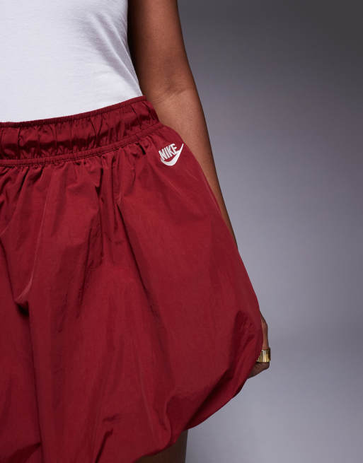 Nike bubble skirt in burgundy, 3 of 5