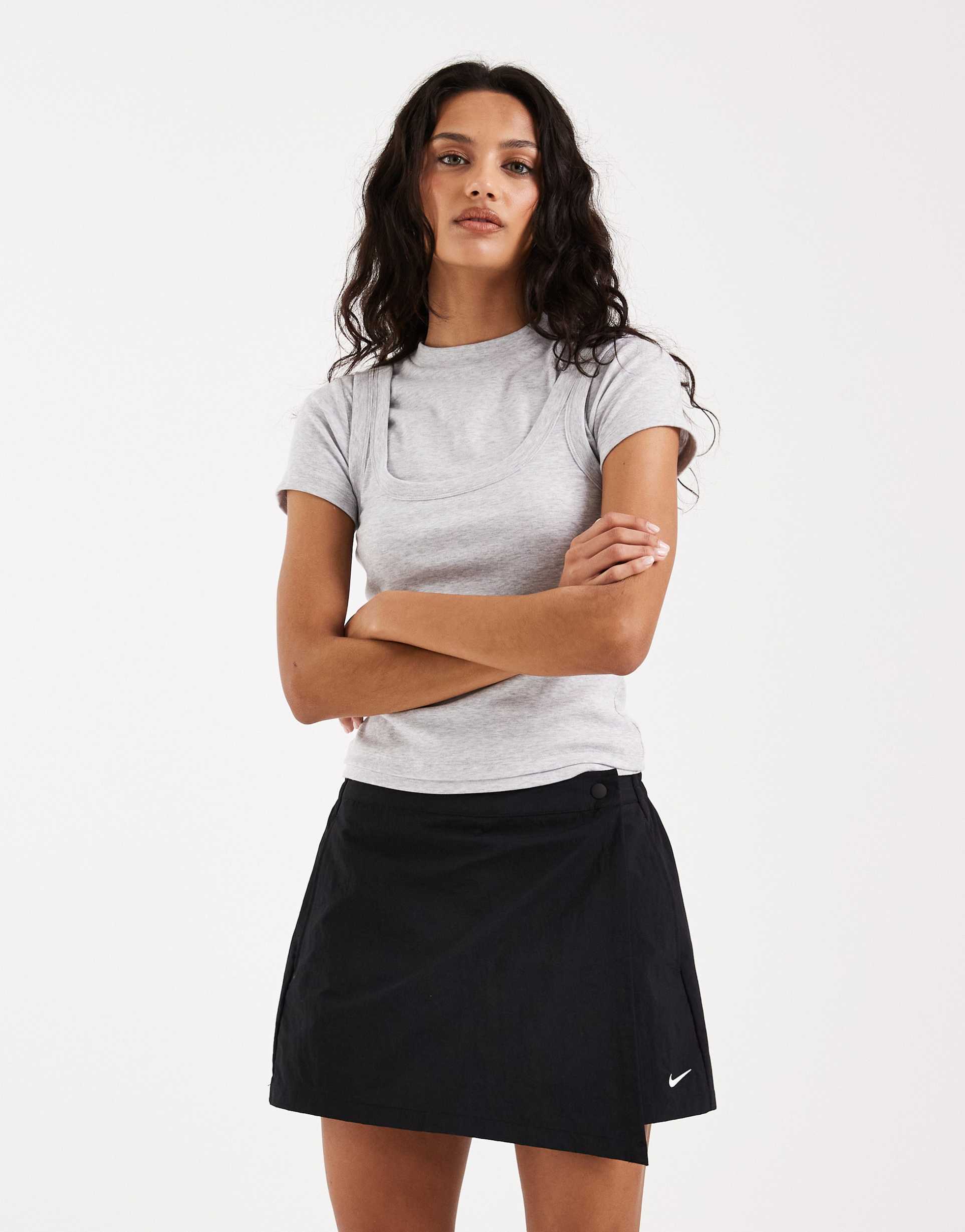 nike bubble skort in black