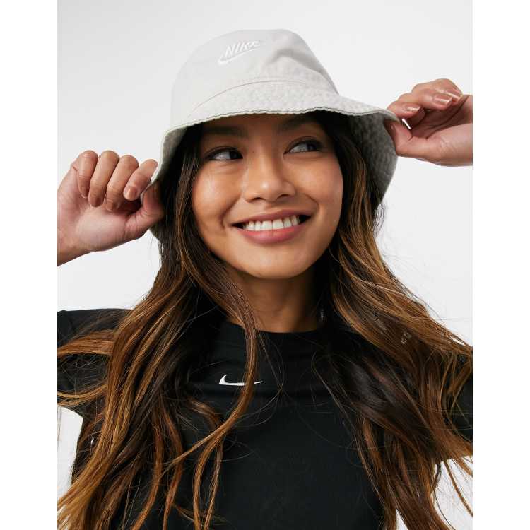 Nike bucket hat in off white with logo ASOS