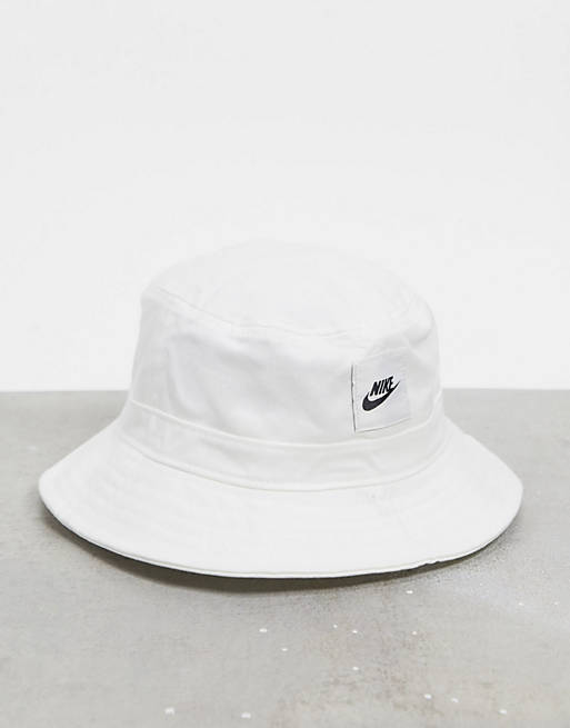 Nike bucket hat with logo in white