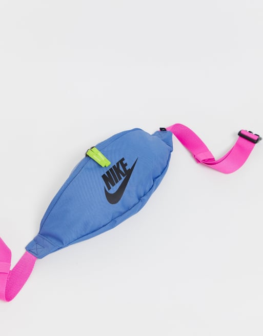 Nike bumbag with futura logo in rose blue ASOS