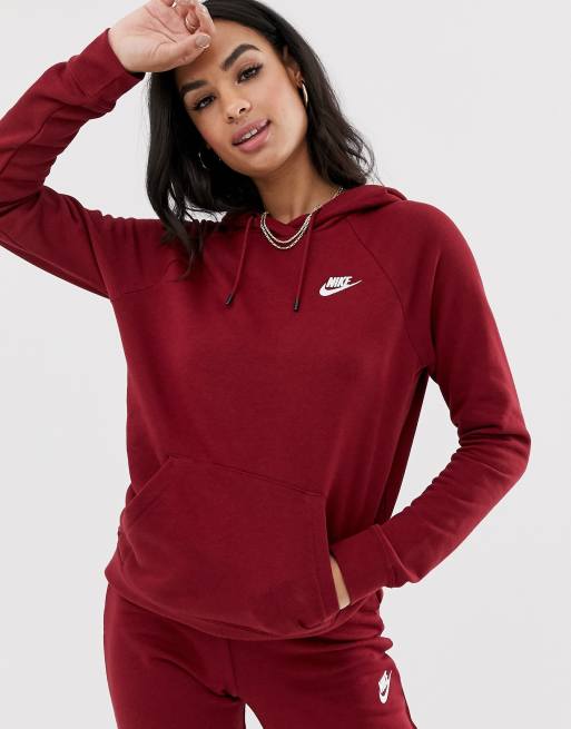 nike hoodie maroon