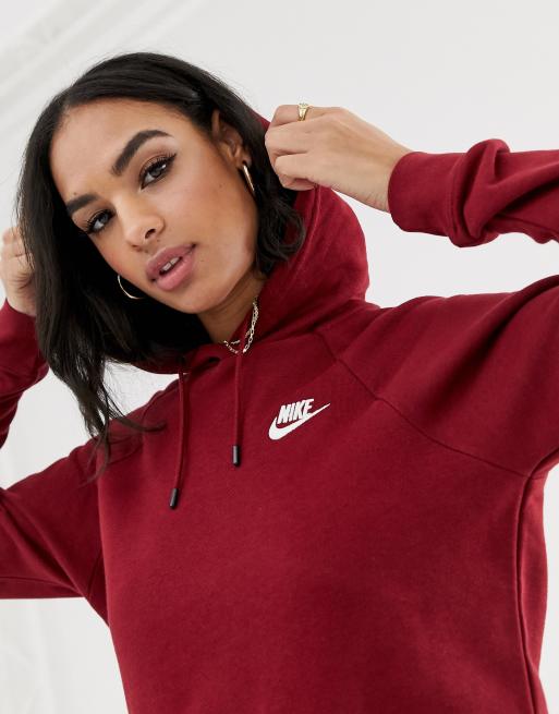 Nike pullover store hoodie burgundy