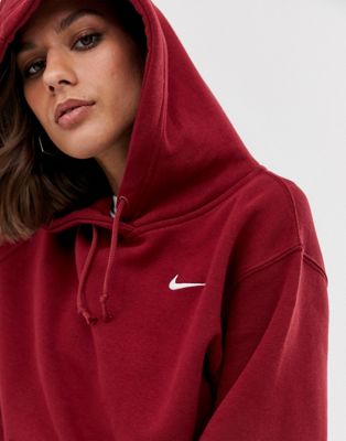 womens nike burgundy hoodie