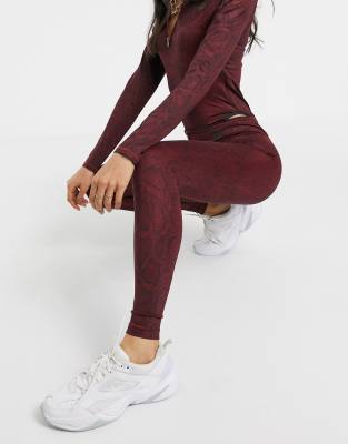 burgundy nike leggings