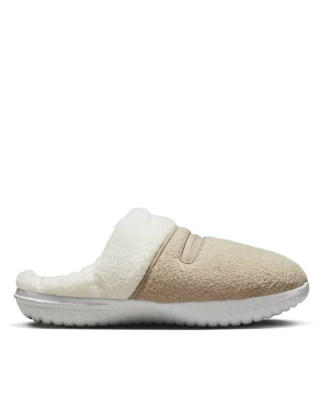 Nike Burrow mules in sand drift and light bone